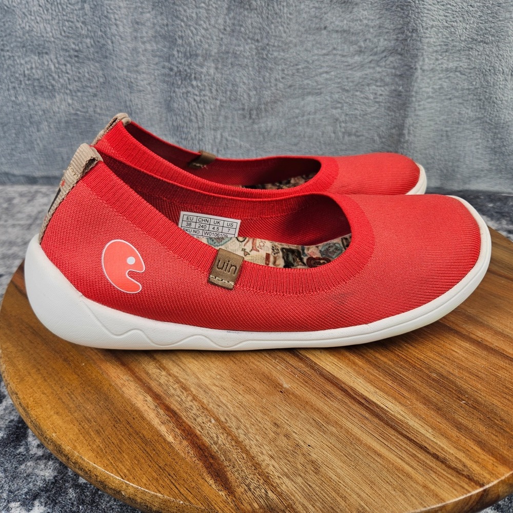 UIN Shoes Valencia Slip on Ballet Flats Womens US 7 EU 38 Knitted Travel Resort